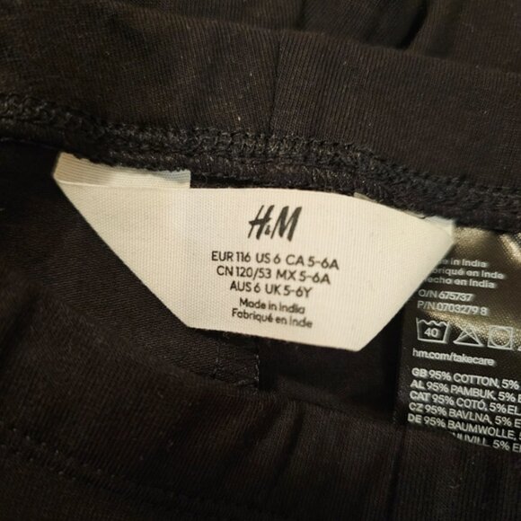 Black H&amp;M Girl's Leggings - Picture 3 of 4